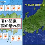 関東26日　きょう限定晴れて暑い一日に