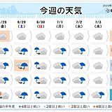 週間　関東あす明け方は荒天　日曜～月曜は広く大雨か