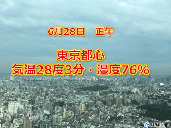 28日関東　蒸し暑さ増してます