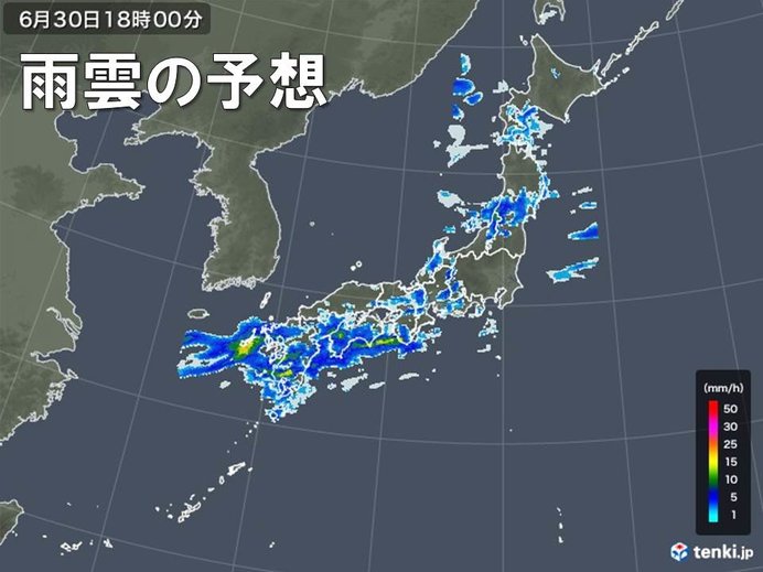 梅雨前線活発化 広い範囲で大雨に厳重警戒 Tenki Jp Goo ニュース