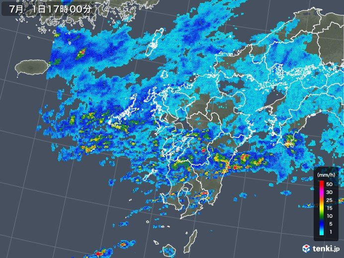 九州の雨