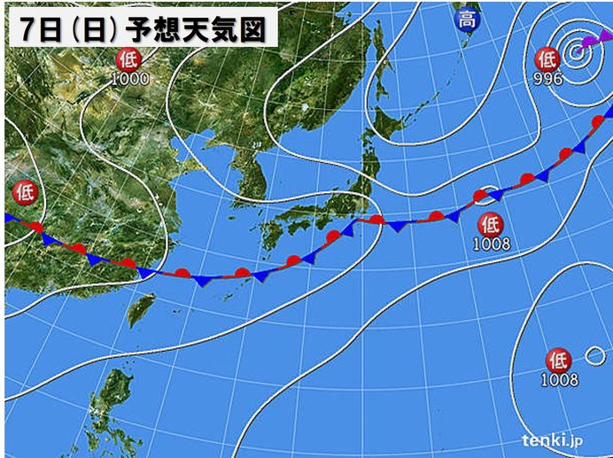 7日(日)七夕　天の川は日本海側で