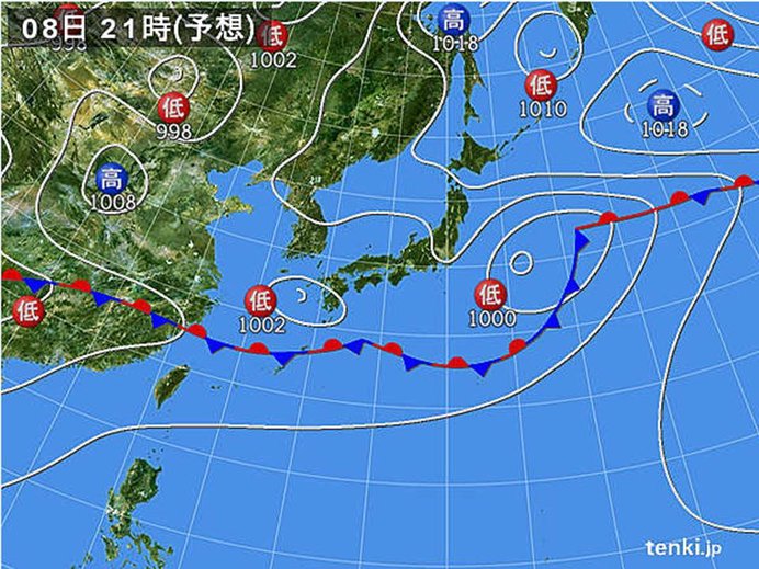 西日本中心に急な雨や雷雨　激しく降る所も