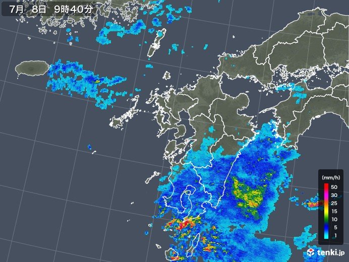 西日本　大気の状態不安定　鹿児島で局地的に激しい雨