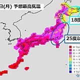 15日　海から涼しい空気　でも西まで届かず