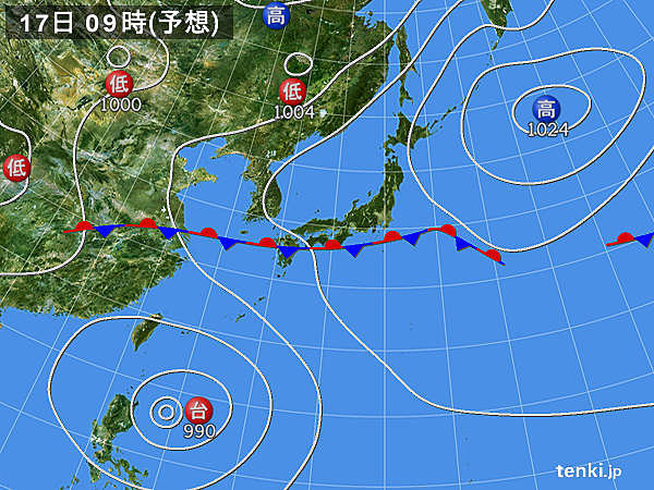 あすの天気　晴れ間少なく　所々で雨や雷雨