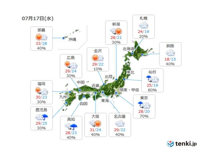 週間　熱帯低気圧は台風に　金曜は大雨の恐れ_画像