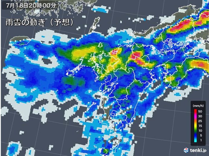 台風の北上で梅雨前線活発化