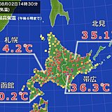 北海道も猛暑続く　猛暑日3日連続に