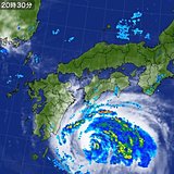 台風8号接近　外側の雲かかり始める