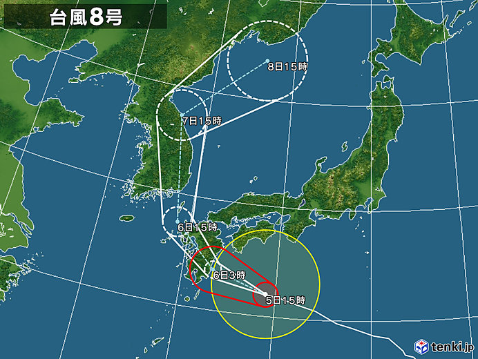 強い台風8号　大雨や暴風の警戒期間は?