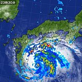 台風8号　九州や四国　活発な雨雲　沿岸部で強風