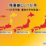 厳しい残暑続く　本格的な秋はまだ先　1か月予報