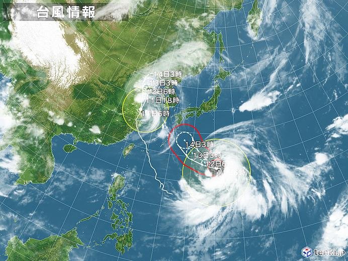 台風10号　盆休後半に西日本上陸か　Uターン直撃も