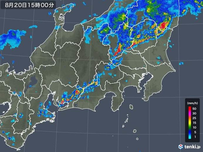 関東甲信 活発な雨雲かかる 土砂災害に警戒気象予報士 藤野 勝成 2019年08月20日 日本気象協会 Tenkijp 5925