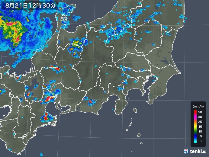 雨雲発達エリア拡大中　午後は関東も雷雨に注意