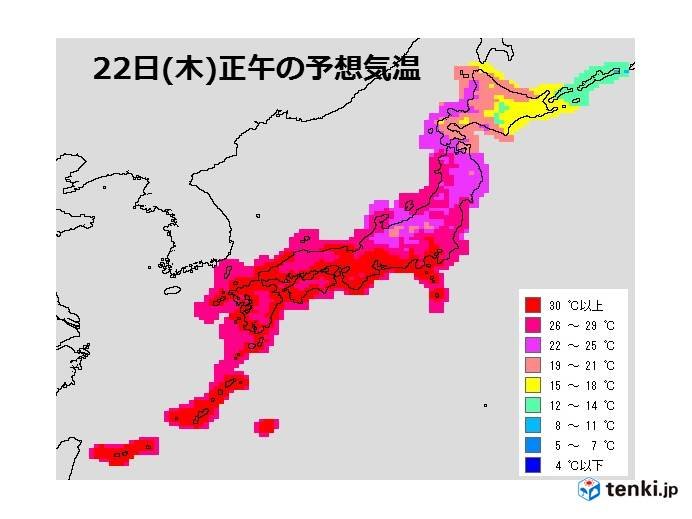 きょうの最高気温