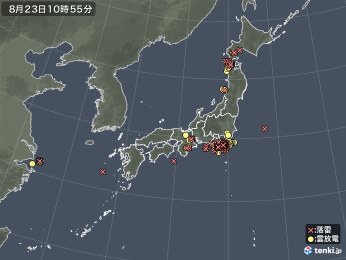 北陸の雨200ミリ超　日本付近に発達した雨雲_画像