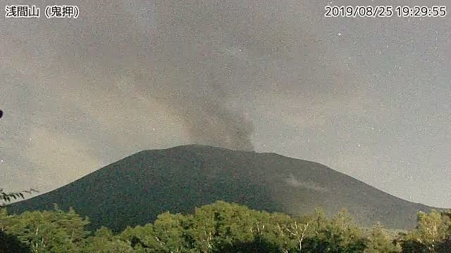 浅間山で噴火発生 噴煙600メートルまで 日直予報士 19年08月25日 日本気象協会 Tenki Jp