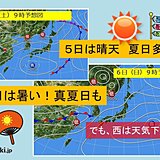 GW終盤　気温上昇　西は天気下り坂