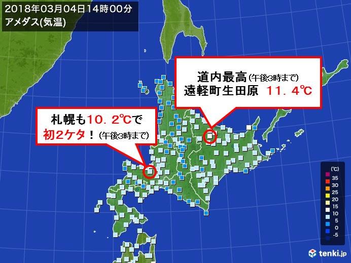 北海道　遅くて早い初10度!