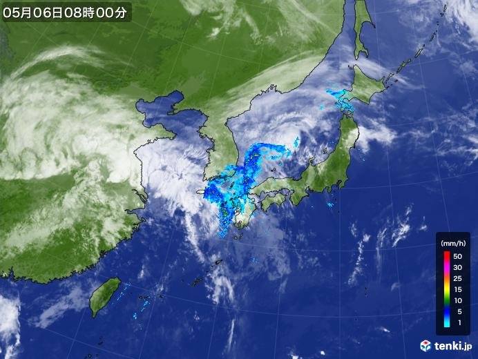 連休最終日 西と北から雨雲じわじわ