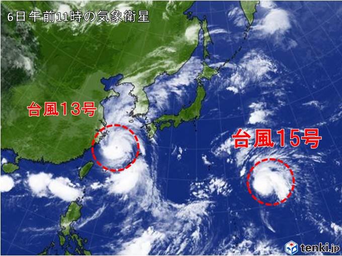 台風15号　関東・東海を直撃も　日曜は風雨強まる