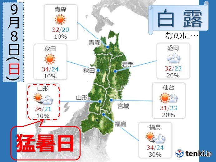 土日:厳しすぎる残暑
