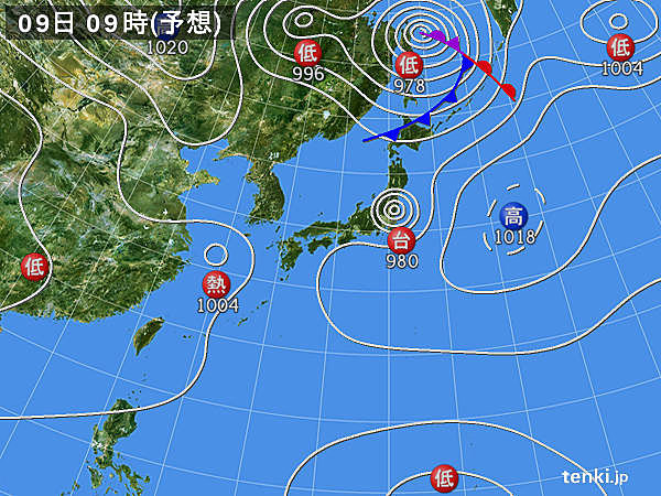 台風15号　9日(月)にかけて関東付近を通過　記録的な暴風の恐れ