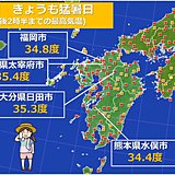 九州 季節外れの猛暑