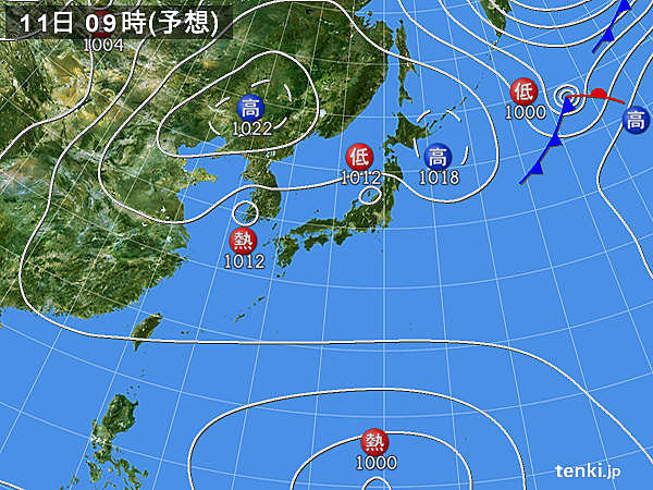 あすの天気　午後は局地的に激しい雨