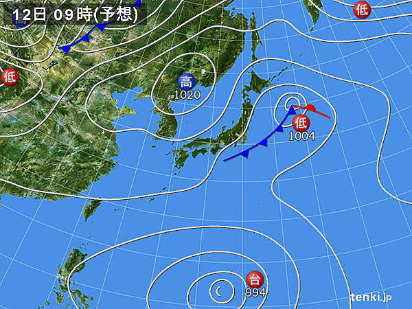 あす12日(木)の天気