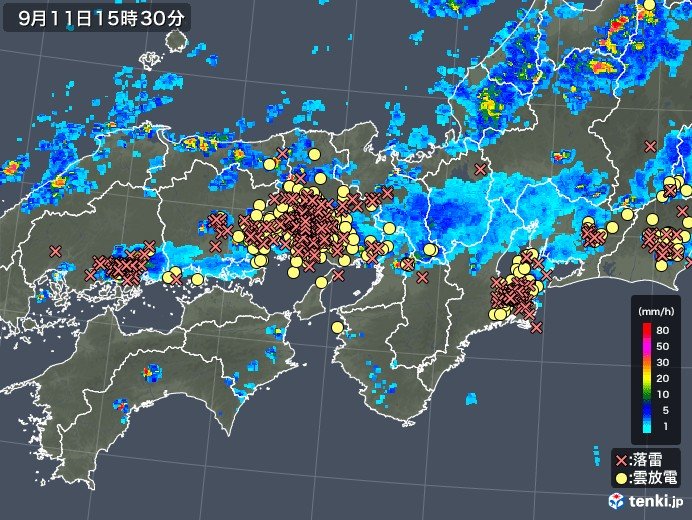 過去の天気 実況天気 19年09月11日 日本気象協会 Tenki Jp