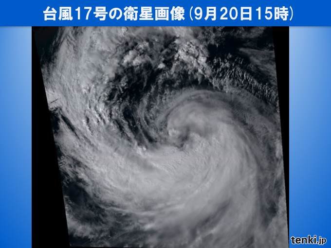 台風17号は「大型」　特徴と三連休の警戒点