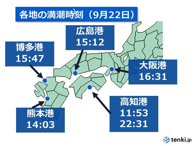 満潮時刻を中心に　高潮に厳重警戒