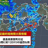徳島県で記録的短時間大雨