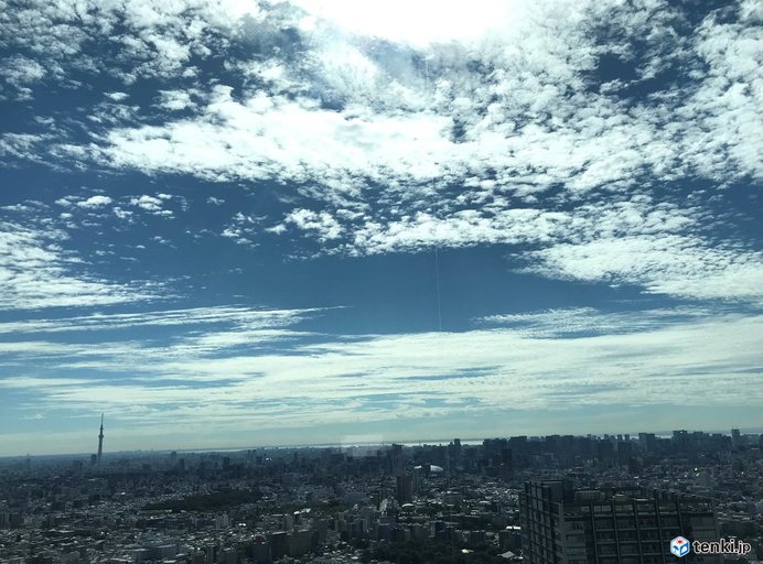 関東「うろこ雲」浮かぶ秋の空も　午後はにわか雨注意