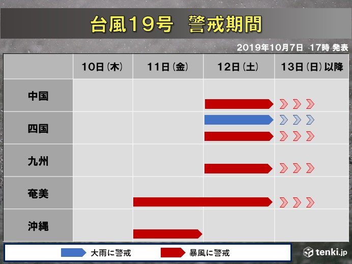 小笠原諸島は水曜から大しけ　沖縄も木曜から警報級の高波