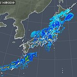 晴天から一転　激しい雨も