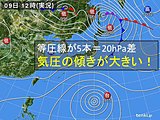 北海道　今日は各地で風強まる　明日は晴れて穏やか