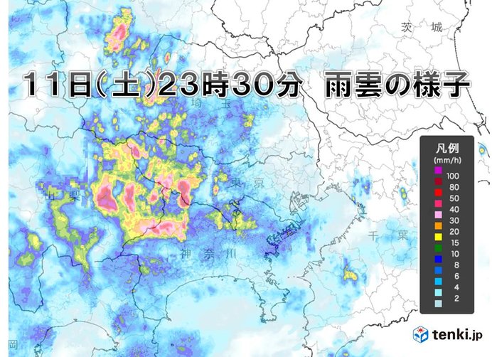 台風19号　周囲が把握しづらい夜間に　首都　東京へ