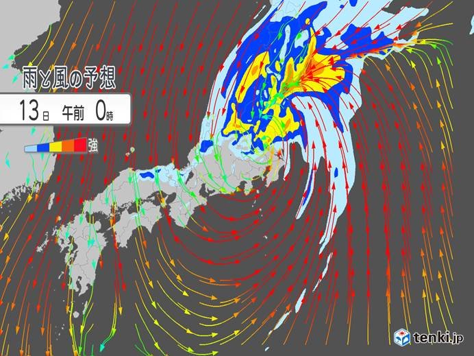 この後の雨と風の予想