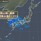 和歌山県で1時間に80ミリ以上の猛烈な雨