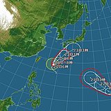 二つの台風が列島へ　本州の南に延びる前線も北上