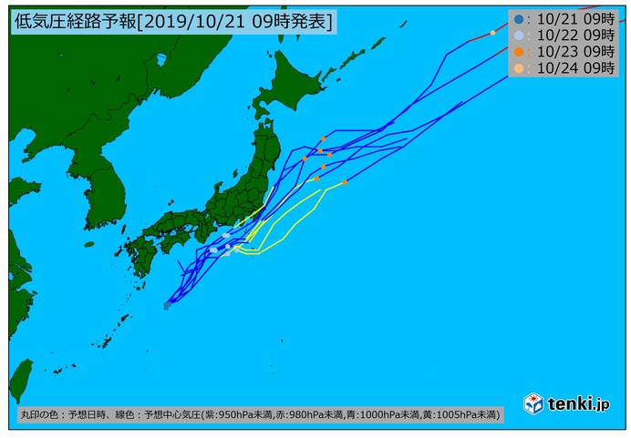 元台風20号　近畿～関東　非常に激しい雨や猛烈な雨
