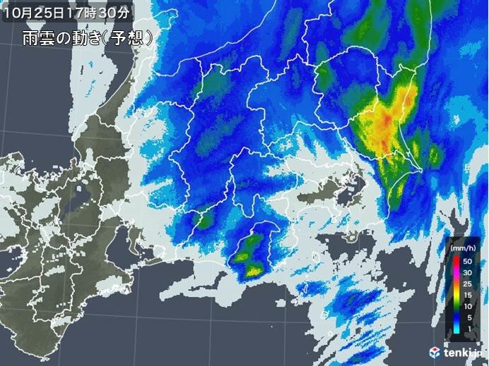 関東で道路冠水も 雨は夜まで 土曜は急な暑さ注意 気象予報士 中川 裕美子 19年10月25日 日本気象協会 Tenki Jp