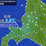 北海道　札幌で今季一番の冷え込み