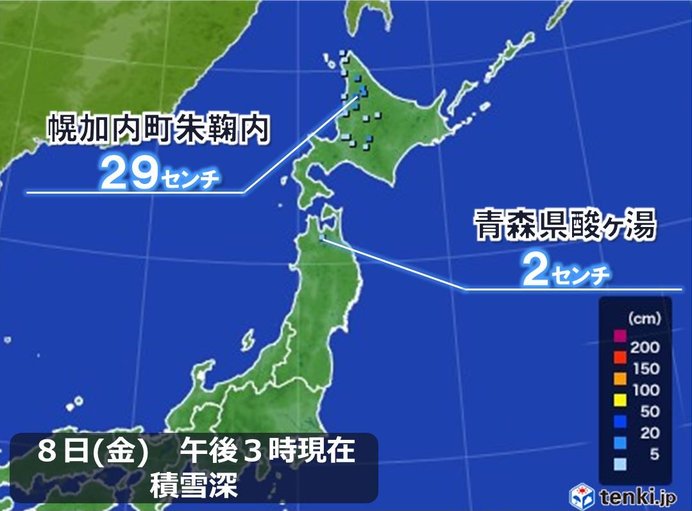 山では冬到来