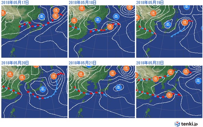 週末以降は曇雨天