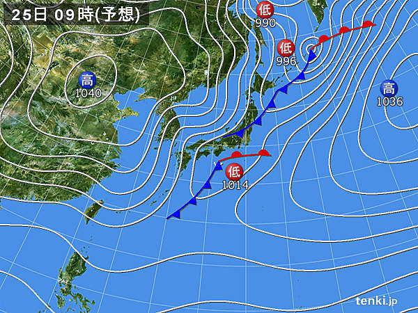 昼頃にかけて雨の所が多い　東京都心の雨は昼過ぎに一時的